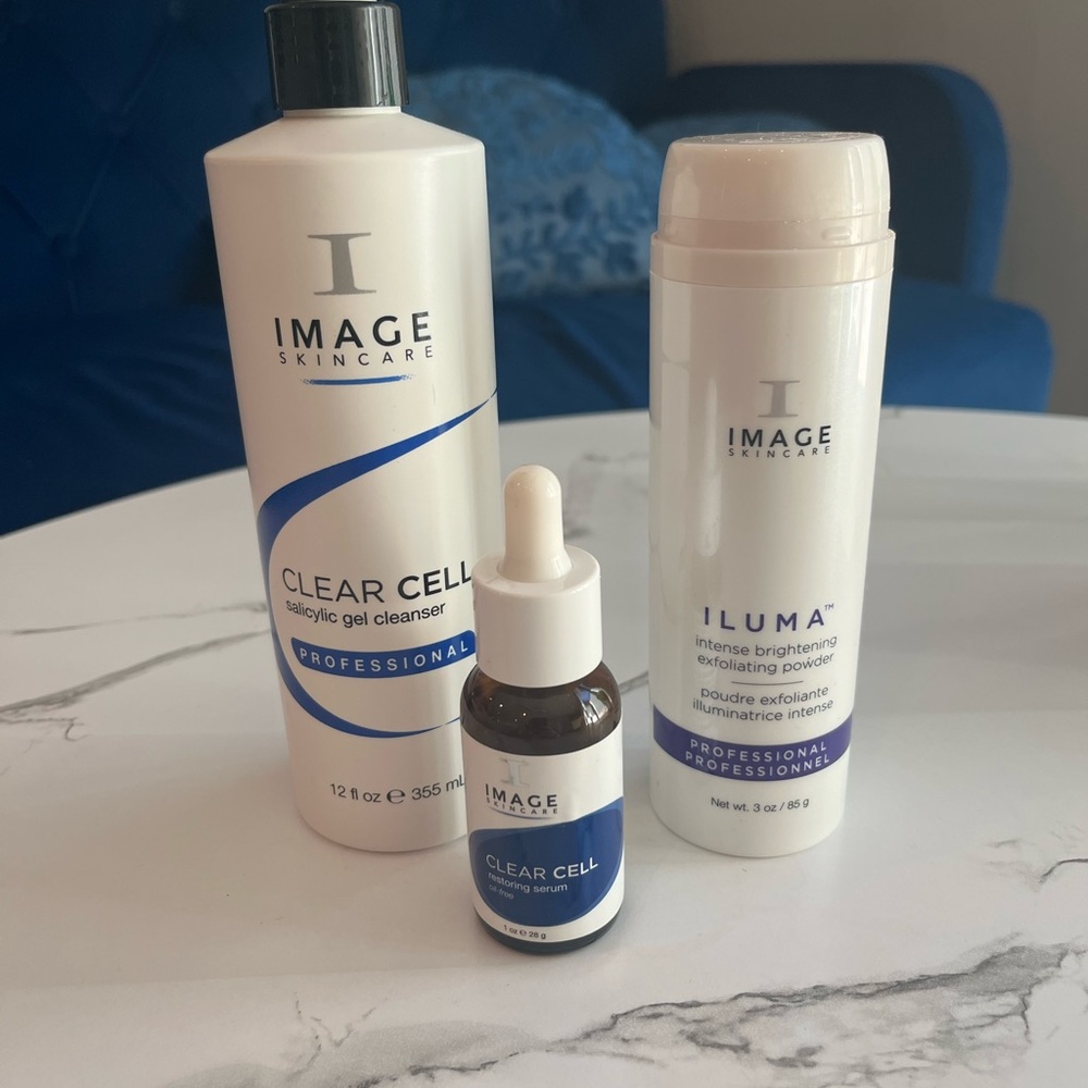 Image Clear cell Salicylic Gel Cleanser, Exfoliate and Powder